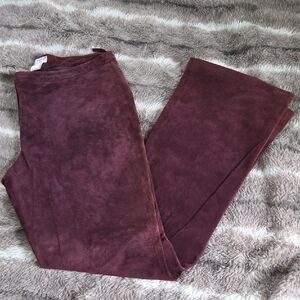 Vintage Henne Deep Burgundy Suede Trousers